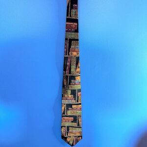 Nick & Nora Originals 100% Silk Tie Book Theme Novelty Reading Literature Gift
